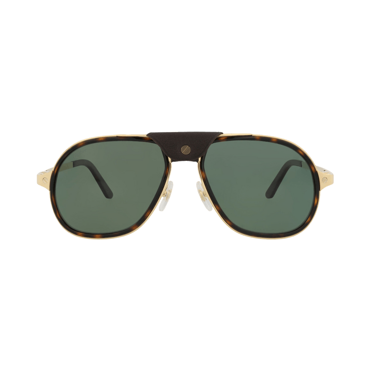 Cartier Aviator Frame Acetate Sunglasses — Brown
