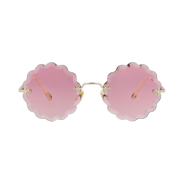 Chloé Round Frame Metal Sunglasses — Gold