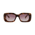 Chloé Square Frame Recycled Acetate Sunglasses — Brown
