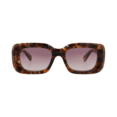 Chloé Square Frame Recycled Acetate Sunglasses — Brown