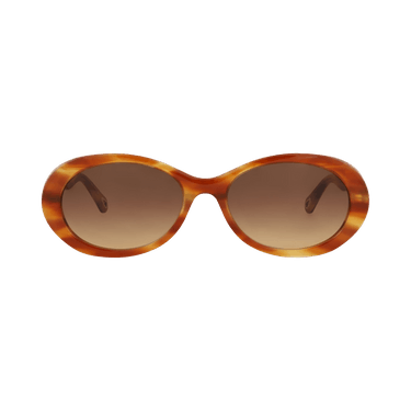 Chloé Round Frame Bio Acetate Sunglasses — Brown