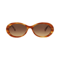 Chloé Round Frame Bio Acetate Sunglasses — Brown