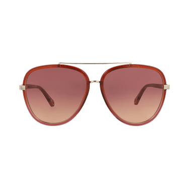 Chloé Aviator Frame Bio Injection Sunglasses — Red