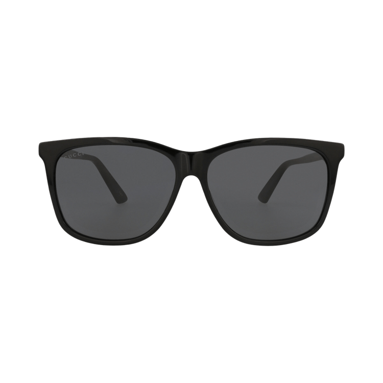 Gucci Square Frame Acetate Sunglasses — Black