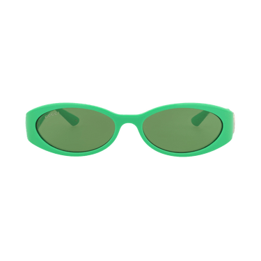 Gucci Round Frame Injection Sunglasses — Green