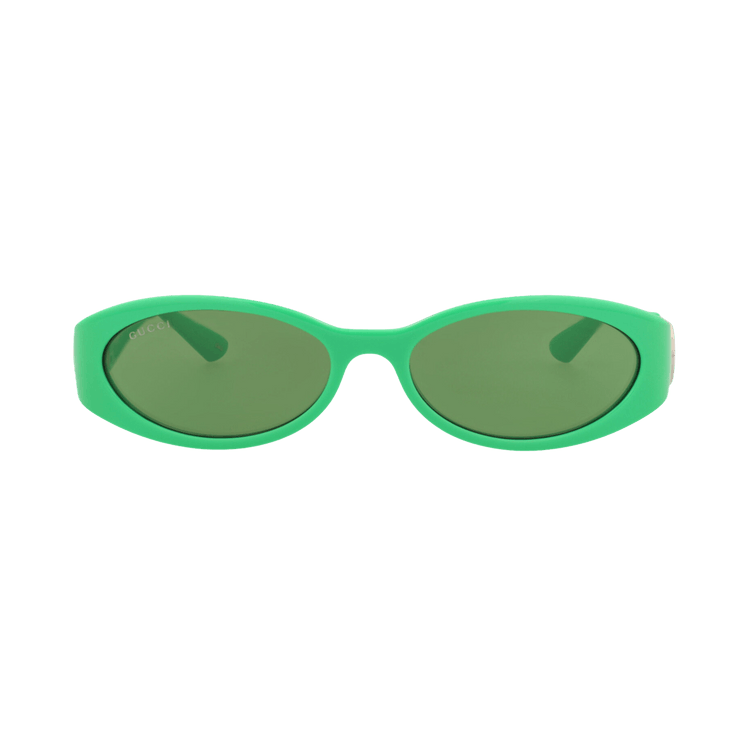 Gucci Round Frame Injection Sunglasses — Green