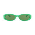 Gucci Round Frame Injection Sunglasses — Green