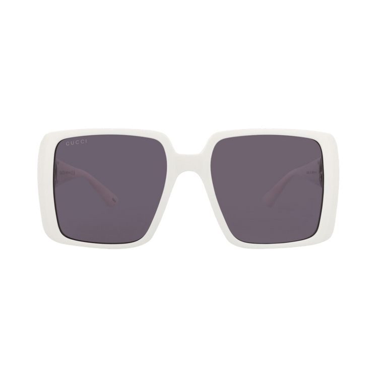 Gucci Square Frame Injection Sunglasses — White