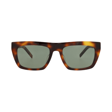 Saint Laurent Square Frame Recycled Acetate Sunglasses — Brown