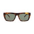 Saint Laurent Square Frame Recycled Acetate Sunglasses — Brown