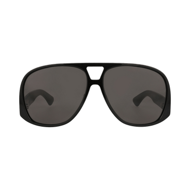 Saint Laurent Aviator Frame Recycled Acetate Sunglasses — Black