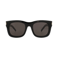 Saint Laurent Square Frame Recycled Acetate Sunglasses — Black