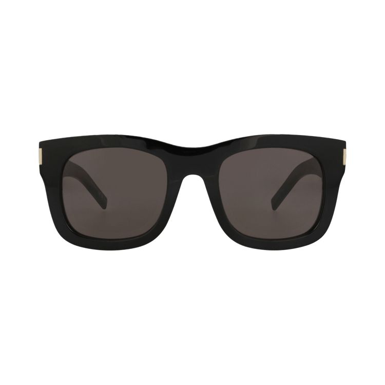 Saint Laurent Square Frame Recycled Acetate Sunglasses — Black