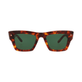 Valentino Square Frame Acetate Sunglasses — Brown