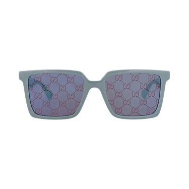 Gucci Square Frame Injection Sunglasses — Blue