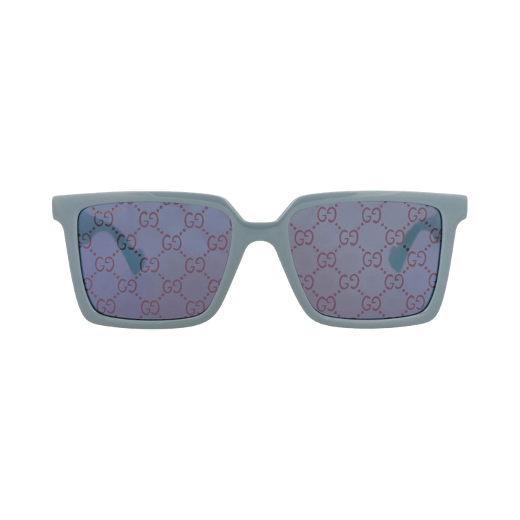 Gucci Square Frame Injection Sunglasses — Blue