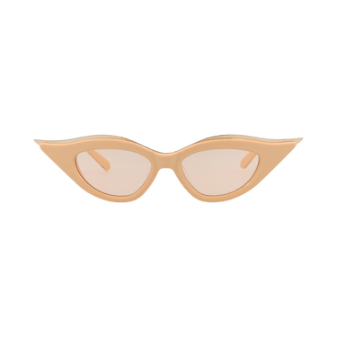 Valentino Cat Eye Frame Acetate/Titanium Sunglasses — Cream
