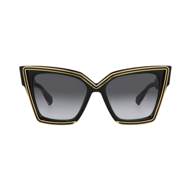 Valentino Cat Eye Frame Acetate Sunglasses — Black