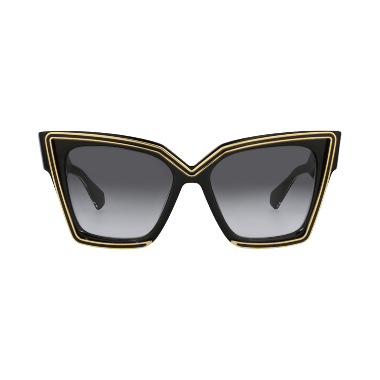 Valentino Cat Eye Frame Acetate Sunglasses — Black
