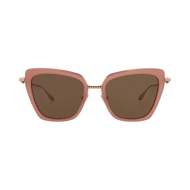 Valentino Cat Eye Frame Acetate/Metal Sunglasses — Pink