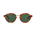Valentino Round Frame Acetate Sunglasses — Brown