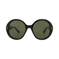 Gucci Round Frame Acetate Sunglasses — Brown