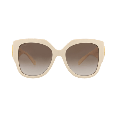 Gucci Square Frame Recycled Acetate Sunglasses — Cream