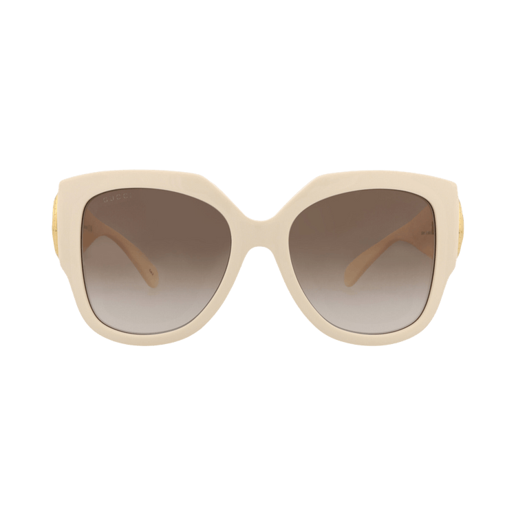 Gucci Square Frame Recycled Acetate Sunglasses — Cream
