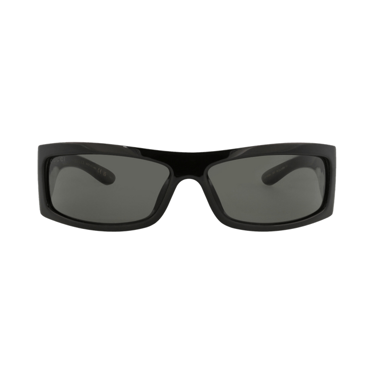 Gucci Shield Frame Injection Sunglasses — Black