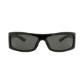 Gucci Shield Frame Injection Sunglasses — Black