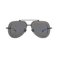 Valentino Aviator Frame Acetate/Metal Sunglasses — Black