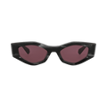 Valentino Cat Eye Frame Acetate Sunglasses — Black