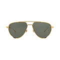Valentino Aviator Frame Metal Sunglasses — Gold
