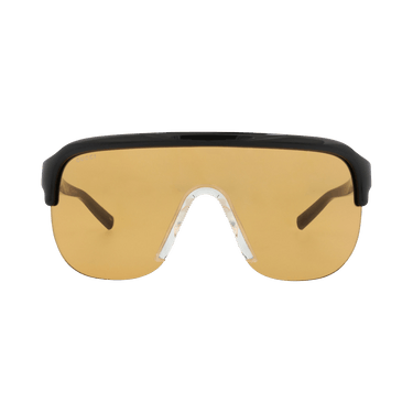 Gucci Shield Frame Injection Sunglasses — Black