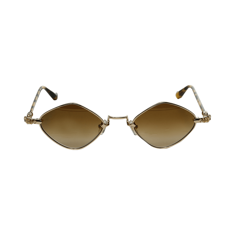 Chrome Hearts Diamond Dog Sunglasses — Gold