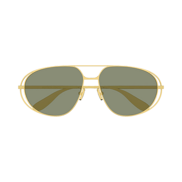 Bottega Veneta Classic Aviator Sunglasses — Gold