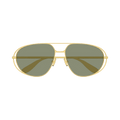 Bottega Veneta Classic Aviator Sunglasses — Gold