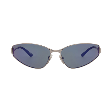 Balenciaga Cat Eye-Frame Metal Sunglasses — Silver