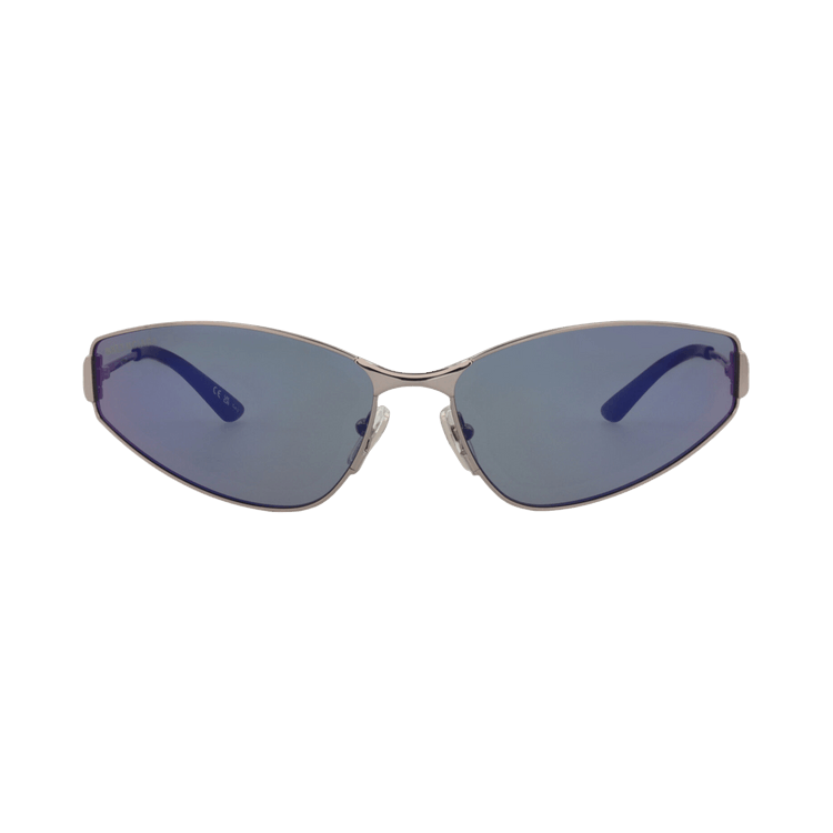 Balenciaga Cat Eye-Frame Metal Sunglasses — Silver