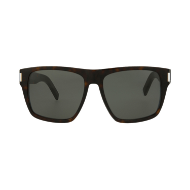 Saint Laurent Square-Frame Acetate Sunglasses — Brown