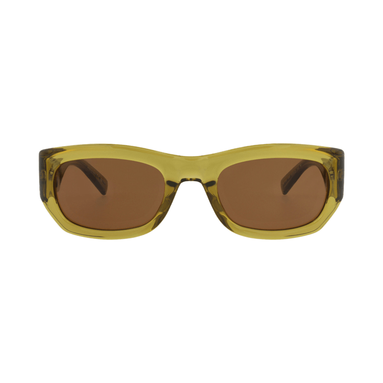 Saint Laurent Round-Frame Bio Injection Sunglasses — Green