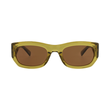 Saint Laurent Round-Frame Bio Injection Sunglasses — Green