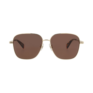 Kenzo Square-Frame Metal Sunglasses — Gold