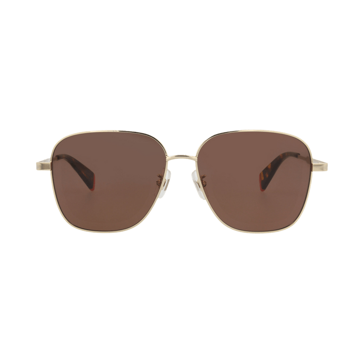 Kenzo Square-Frame Metal Sunglasses — Gold