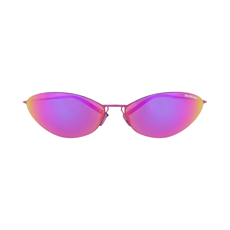 Balenciaga Cat Eye-Frame Titanium Sunglasses — Pink