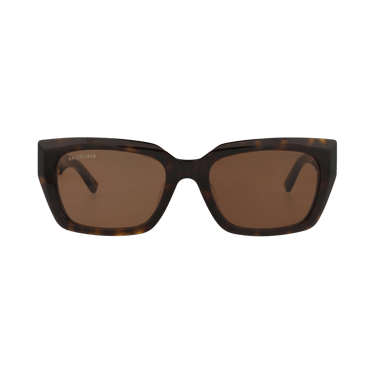 Balenciaga Square-Frame Recycled Acetate Sunglasses — Brown