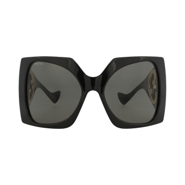 Gucci Shield-Frame Recycled Acetate Sunglasses — Black