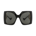 Gucci Shield-Frame Recycled Acetate Sunglasses — Black