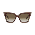Valentino Cat Eye-Frame Acetate Sunglasses — Brown