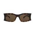 Balenciaga Square-Frame Bio Injection Sunglasses — Brown